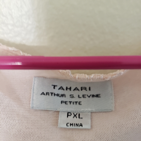 CT439 Tahari ASL Ladies Petite Pink Lace Lined Tank - Picture 4 of 5